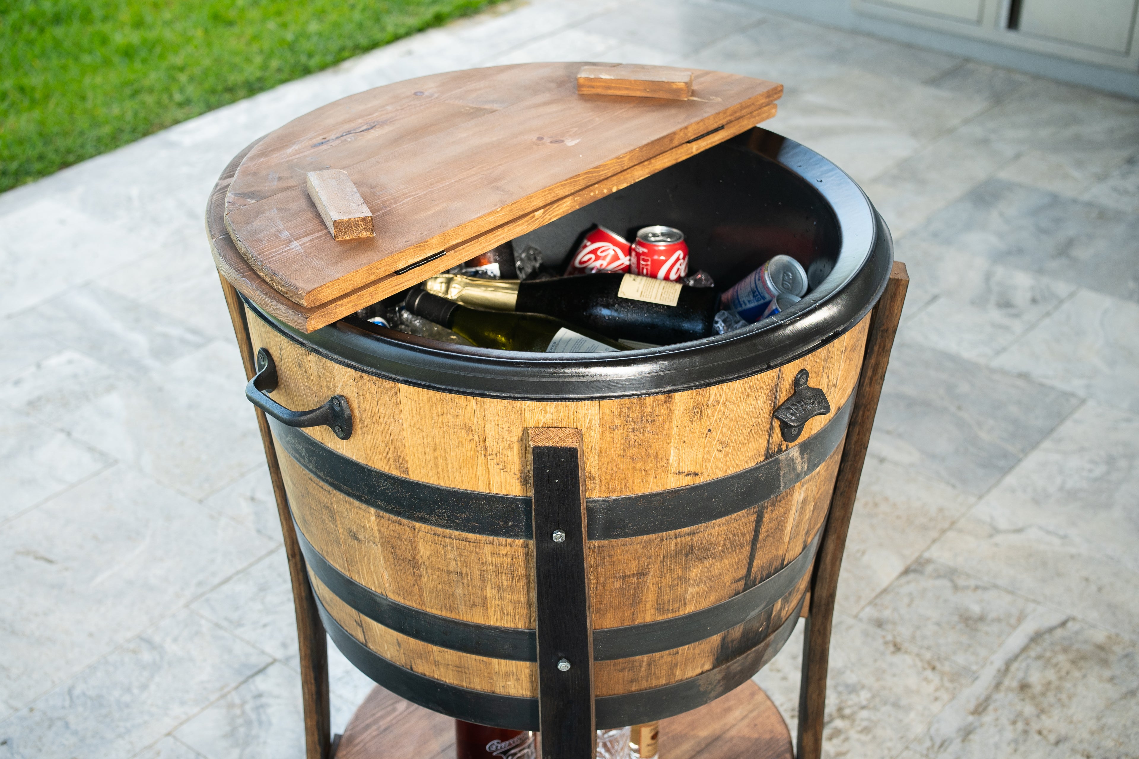 Rustic Wine Barrel Cooler