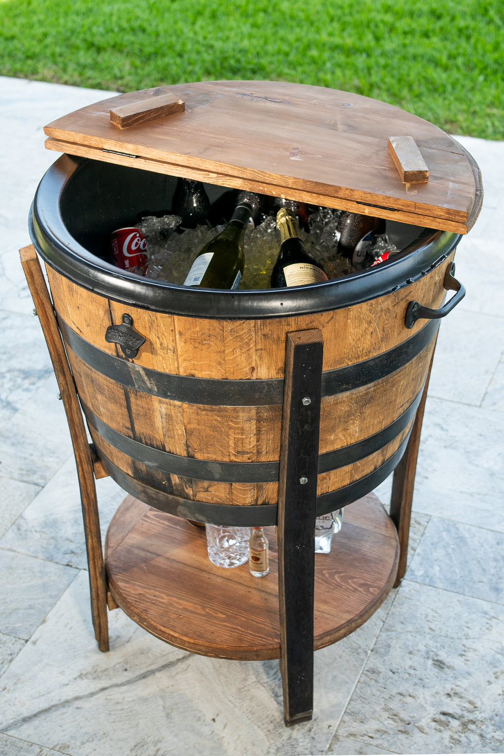 Rustic Wine Barrel Cooler