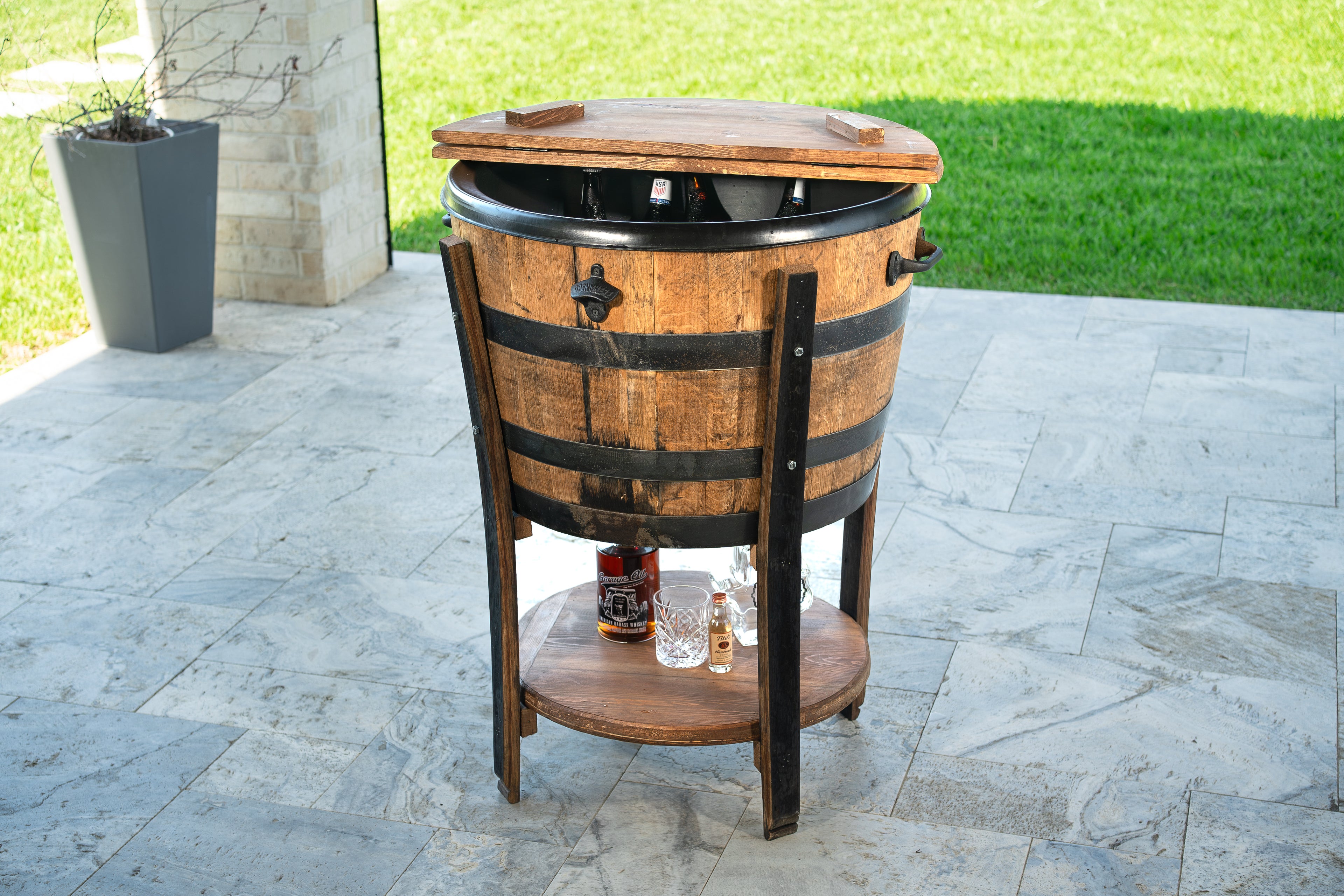Rustic Wine Barrel Cooler
