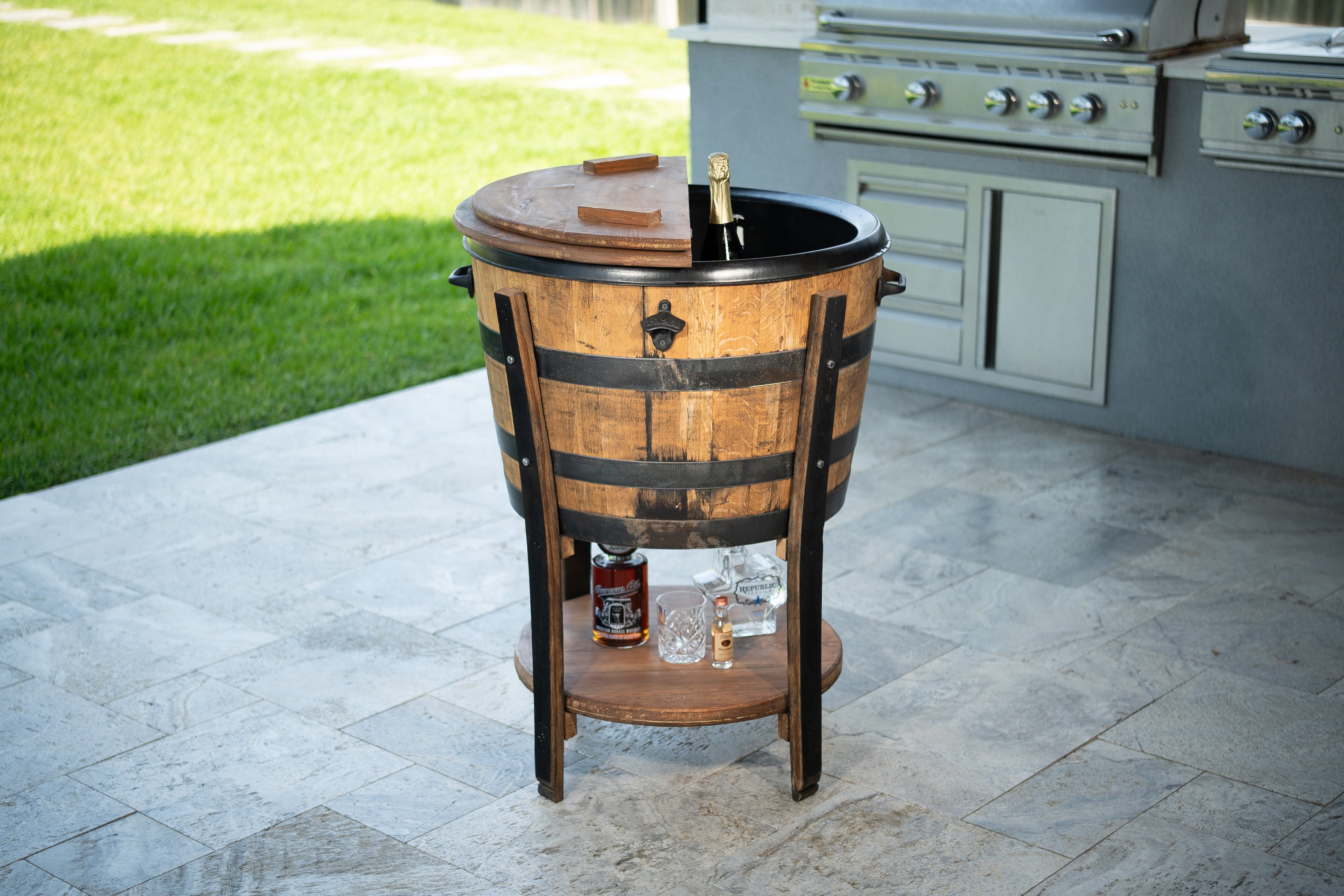 Rustic Wine Barrel Cooler