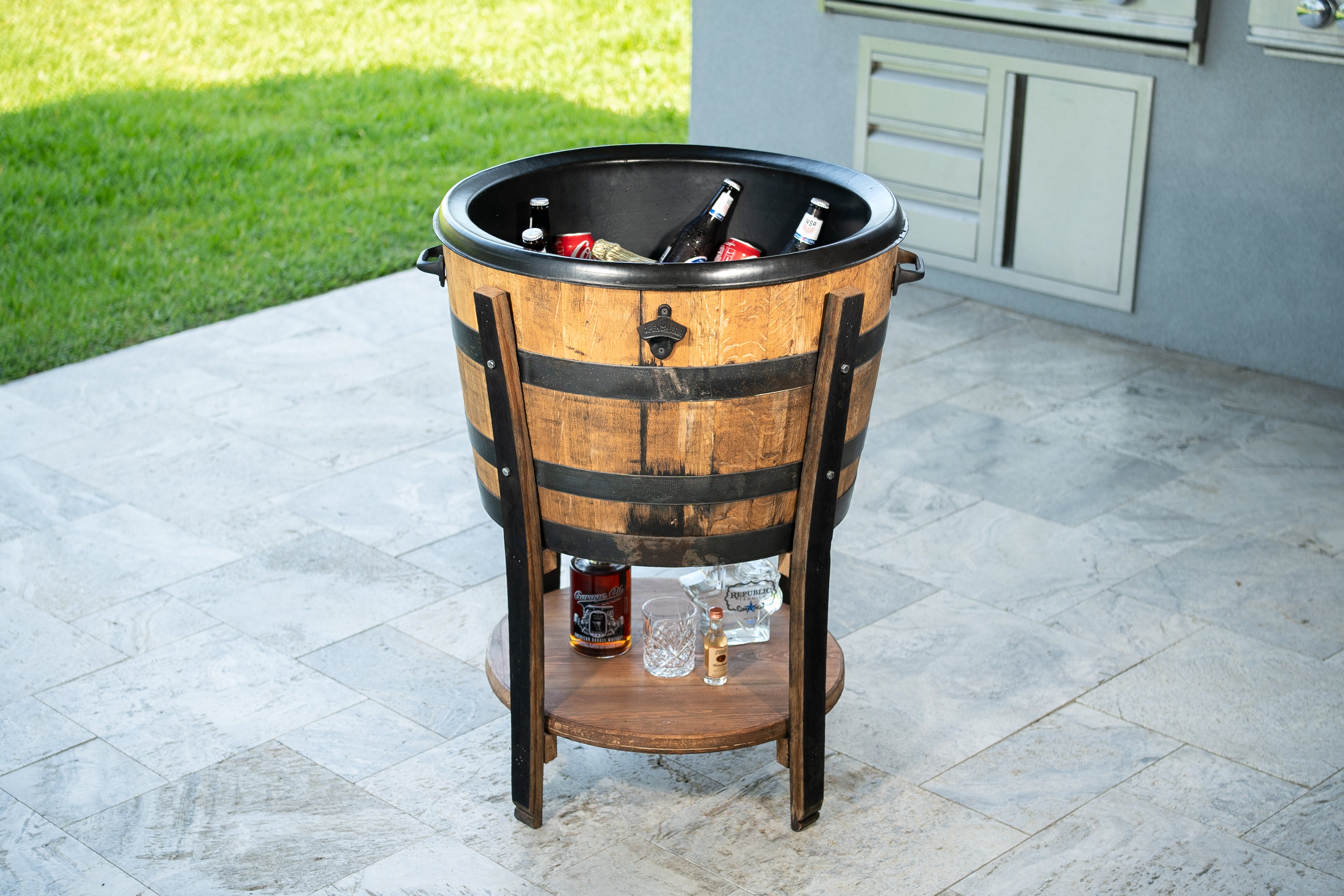Rustic Wine Barrel Cooler