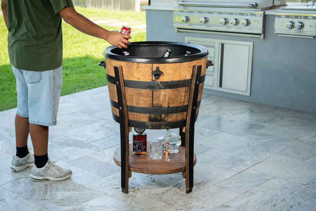 Rustic Wine Barrel Cooler