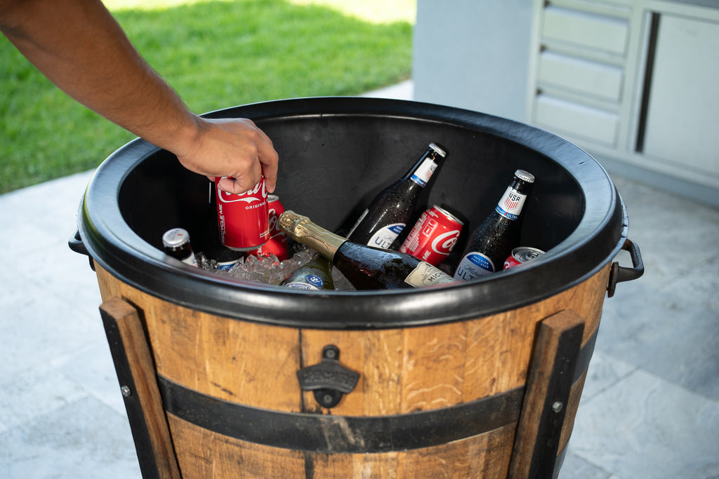 Rustic Wine Barrel Cooler