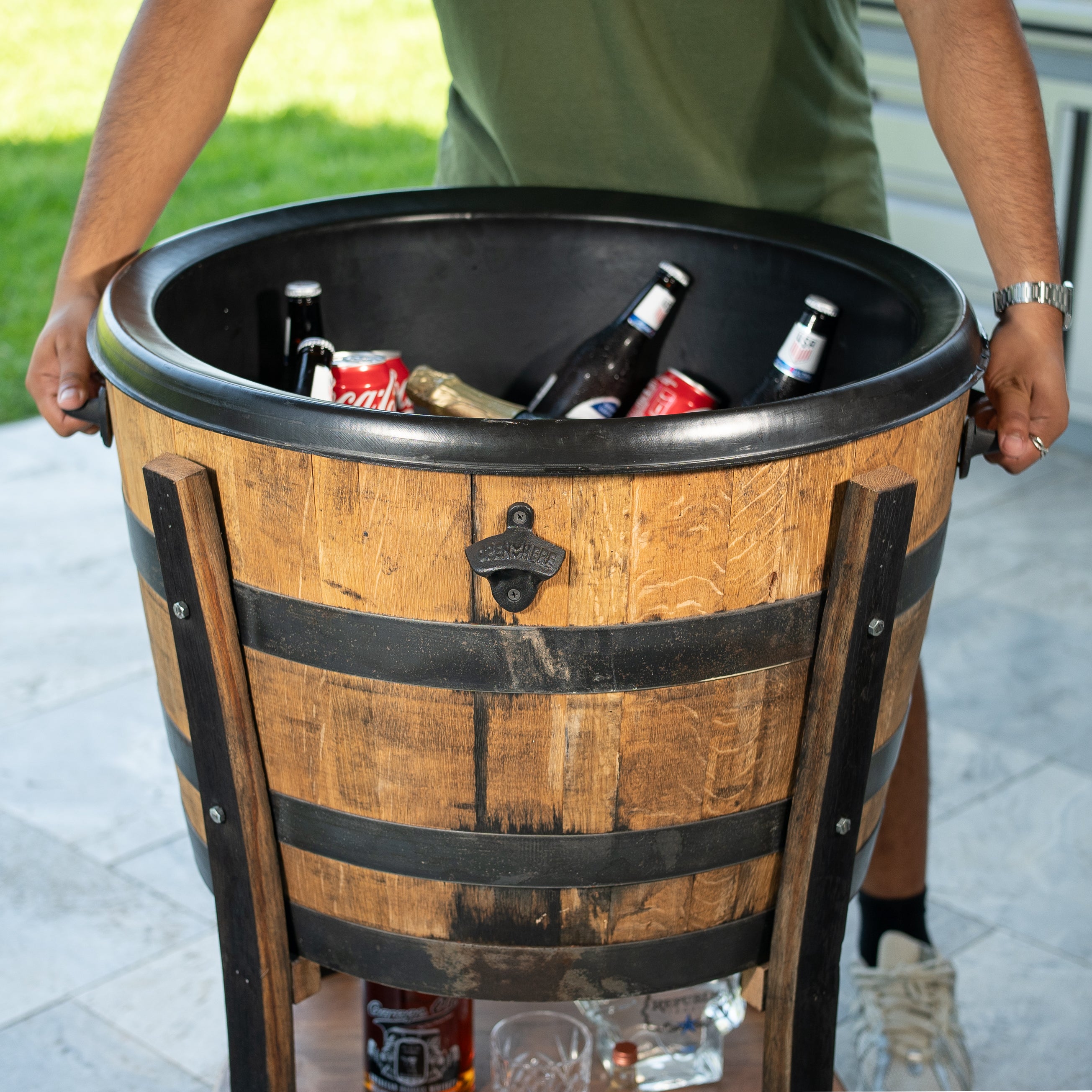 Rustic Wine Barrel Cooler