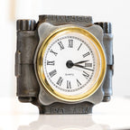 Decorative clock with a vintage design on a white background