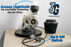 Mechanical light fixture with air filter and switch labeled, featuring the 3G brand.