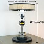 Chevy piston lamp styled to work as home decor while preserving authentic automotive character.