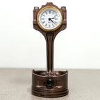 Ford piston clock available in multiple finish colors for personalized style.