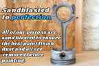 Handcrafted Ford engine piston lamp built one at a time, highlighting real car parts and detailed automotive craftsmanship.