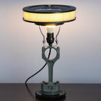 Handcrafted Ford piston lamp built one at a time from real automotive parts for unique car enthusiast lighting.