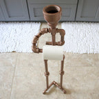 Handmade pipe toilet stand built for durability and everyday use.