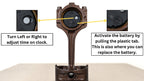 Piston office clock built from real engine component with clean mechanical design and easy to read face.