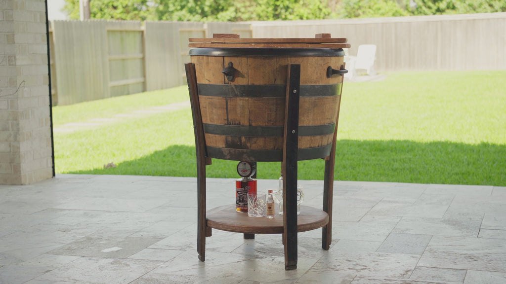 Rustic Wine Barrel Cooler