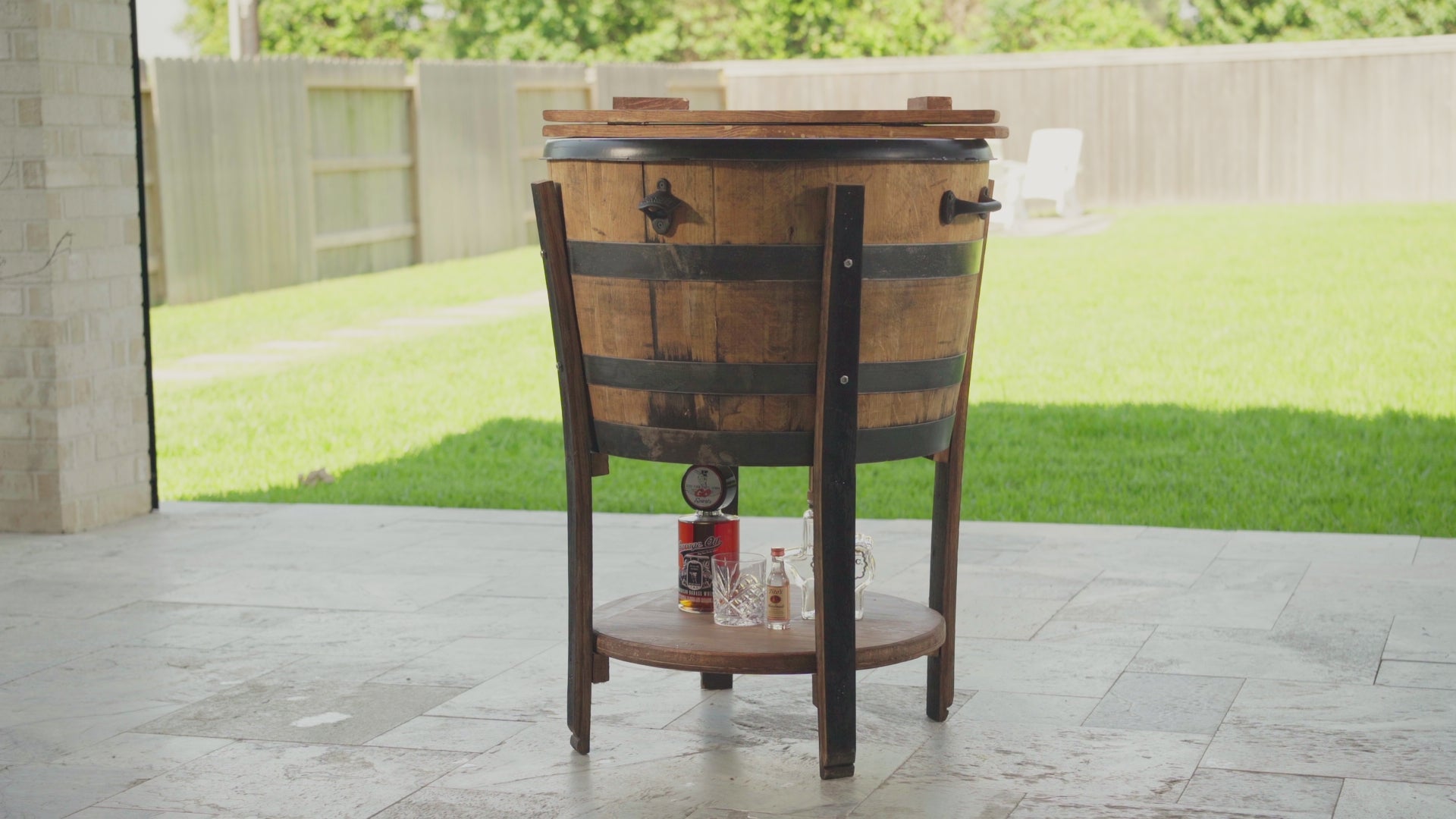 Rustic Wine Barrel Cooler