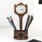 Desk clock built from a real Ford engine piston sandblasted for clean metal finish.