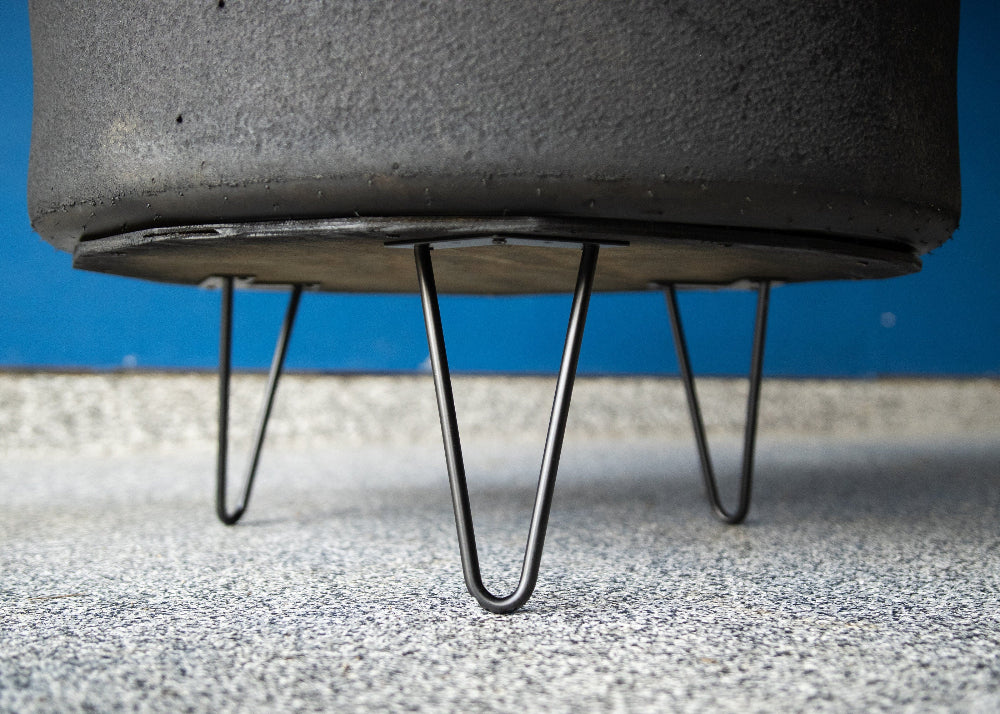 unique Hoosier tire coffee table handcrafted from a retired racing tire with unique motorsports character.